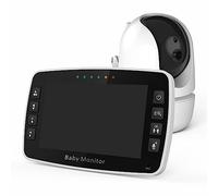 Reapyyt Schermo IPS da 4,3 Pollici Interfono Wireless PTZ Monitor per Bambini Display Della Temperatura Nanny Cam Spina Europea