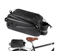 Rear Bike Rack Bag - Biking Organizer Pannier | Bike Luggage Compartment Cycling Gear | 8.6L Hard Shell Bag with Reflective Strap For Keys Sunscreen Cards Mobile Phones Tools Clothing Water Bottles