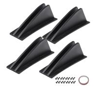 Rear Bumper Diffuser - Glossy 4Pcs Shark Fin Spoiler Kit Aerodynamic Design Universal Car Styling Accessory, Rear Lip Diffuser Protection Trim | Enhances Stability Performance