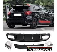 Rear diffuser tailpipe double exhaust for Mercedes W176 12-18 exhaust manifold