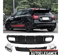 Rear diffuser tailpipe double exhaust for Mercedes W176 15-18 exhaust manifold
