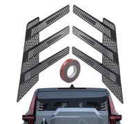 Rear Window Side Wing - Exterior Louvers Deflector, Panel Wind Noise Minimizer, Automotive Styling Kit | Rearview Mirror Diffuser Vehicle Upgrade Accessory For Sedan Coupe Hatchback