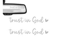 Rearview Glass Sticker | Vehicles Window Decals Trust In God Car Stickers Car Decor - Vehicle Decals, Rear View Glass Accessories For Family, Friends Men, Women Mom