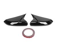 Rearview Mirror Cover Caps per 10th 2016-2020, Glossy Black, Add - On in ABS - Design Aerodinamico, Protezione Antigraffio, Installazione Facile (Nero lucido)