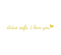 Rearview Mirror Decal - 4.72 Inches Drive Safe I Love You Car Sticker for Everyday Motivation, Cute Waterproof Vinyl with Strong Adhesive, Vehicle Mirror Accessory for Cars and Daily Commute