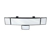 Rearview Mirror - Wide Angle Extender, Clip On Interior Reflector, Anti Glare Safety View Accessory | Panoramic Driving Visibility Enhancement, Automotive Blind Spot Elimination Device Highway Night