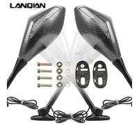 Rearview Mirrors With Turn Signal LED Light For FZ6 xmax300 tmax530