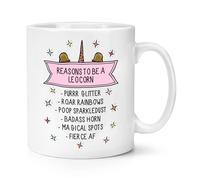 Reasons To Be A Leocorn 284ml Tazza - Divertente Leopardo Unicorno Animale