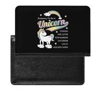 Reasons to Be A Unicorn - Custodia per passaporto con porta passaporto, sottile, organizer per documenti da viaggio, con scomparto per carte di credito, per donne e uomini, Stile:, Taglia unica,