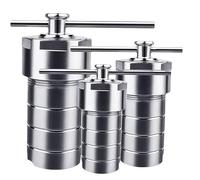 Reattore di sintesi idrotermale ad alta pressione da 1 pezzo, in acciaio inossidabile rivestito in PTFE, for analisi di nanomateriali/metalli pesanti(200ml)