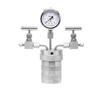 Reattore for autoclave di sintesi idrotermale con rivestimento in PTFE e manometro
