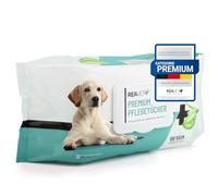 ReaVET Salviette per la cura del cane, 100 pezzi, XXL salviettine umidificate per cani, gatti, extra grandi, ipoallergeniche e antistrappo, salviettine umidificate per cani, per glutei, zampe, occhi e