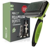 ReaVET Spazzola per cani, spazzola per gatti per capelli lunghi, spazzola autopulente per animali domestici, spazzola per la cura del pelo per gatti e cani