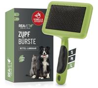 ReaVET Spazzola per cani, spazzola per gatti, spazzola per cani e gatti, taglia grande, rimuove delicatamente sottopelo, infeltrimenti e nodi, spazzole per animali domestici