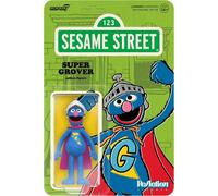 Reazione Sesame Street Super Grover Giocattolo Figura Super7 78570