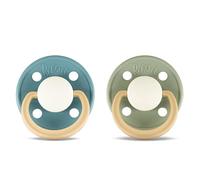 Rebael Ciuccio alla moda, confezione da 2, in gomma naturale/lattice, prodotto in Danimarca, senza BPA, tettarella a forma di ciliegia, Rainy Pearly Lion/Cloudy Pearly Lion, taglia 2 (6 mesi)