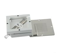 Reballing Station Fixture Jig con 10 stencil per riparazione PCB, tavolo a sfera pesante da 90 mm con stencil in metallo da 0,3 mm-0,76 mm (maschera + 10 stencil)