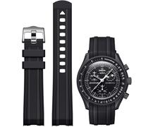 REBANDACE Cinturino per Orologio Omega x Swatch MoonSwatch 20 mm, Ricambio Morbido in Gomma per Moonswatch Speedmaster, Curvo Senza Spazi Vuoti per Uomo