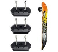 Rebanky 3 Pezzi Ganci per Skateboard da Parete Supporto Muro Skateboard | Supporto Skateboard Parete Nero, Porta Muro per Skateboard Display e Stoccaggio