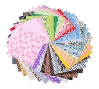Rebanky 70 PCS 15×15cm Tessuti Stampati Cotone multicolore Tessuti Cotone Tessuto Patchwork cotone Floreale Quadrati Stoffe Trapuntatura Stoffa Patchwork per Artigianato DIY Processo di Cucito