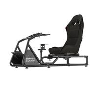 Rebblers SIMR1000 Simulatore Guida Professionale - Sedile Racing Avvolgente con Supporto Cambio e Freno a Mano - Regolabile F1/GT/Rally - Compatibile Tutti i Volanti Gaming - PC/Console (Nero)