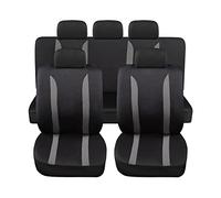 Rebeca Shop - Copri sedili Auto Universali LS09 | Colore Grigio | Set Anteriori e Posteriori | Poliestere | No Suv