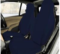 Rebeca Shop® Coprisedili Anteriori compatibili per Smart fortwo, prima, seconda e terza serie, W450 W451 W453, Set di 2 foderine (Blu scuro, Senza Logo)