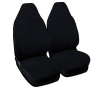 Rebeca Shop® Coprisedili Auto Compatibili per Smart | Made in Italy | Set Copri-sedile Anteriori Coppia (w451 - Seconda Serie, Nero)