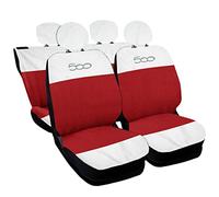 Rebeca Shop COPRISEDILI PER AUTO COMPATIBILI CON 500 MADE IN ITALY SET IN VARI COLORI (Bianco/Rosso)