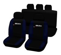 Rebeca Shop Stilo_N.BS Coprisedili Bicolore, Nero/Blu Scuro