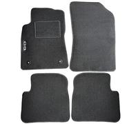 Rebeca Shop® Tappetini Auto Compatibili per C3 3° serie dal 2016 | Tappeti Sagomati | In Moquette Nera | Logo Ricamato Battitacco e Clip Di Fissaggio (Compatibili C3 dal 2016)