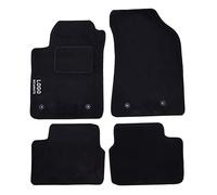 Rebeca Shop® Tappetini Auto Compatibili per Delta dal 2008 al 2014 con 4 clip in moquette nero | Tappeti Sagomati | Logo Ricamato Battitacco rinforzato