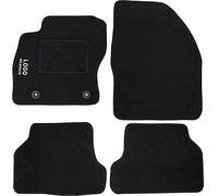 Rebeca Shop® Tappetini Auto Compatibili per Focus dal 2005 al 2011 | Tappeti Sagomati | In Moquette Nera | Logo Ricamato Battitacco e Clip Di Fissaggio (Compatibili Focus dal 2005 al 2011)