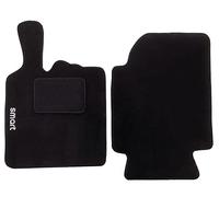 Rebeca Shop Tappetini Auto Compatibili per Smart | In Moquette Nera | Logo Ricamato | Tappeti Sagomati Strappo | w450 - w451 - w453 | Accessori Interni Auto (W450 - Prima Serie dal 1998 al 2007)