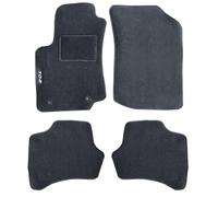 RebecaShop Tappetini Auto sagomati con Logo, in Moquette Nera, per Peugeot 108 con 2 Clip