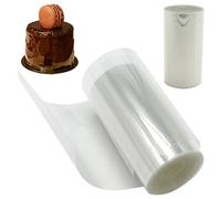 REBECASKYENS Rotolo di pellicola per bordi per torte, 8 cm x 10 m, in acetato, per decorazione di torte, cioccolato, mousse, torte, anelli da dessert (8 cm)