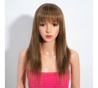 Rebecca Fashion Parrucche bionde dritte da 40,6 cm con frangia parrucche per capelli umani per donne nere Nessuna parrucca frontale in pizzo 10A capelli vergini brasiliani senza colla parrucca fatta a