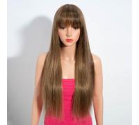 Rebecca Fashion Parrucche bionde dritte da 61 cm con frangia parrucche per capelli umani per donne nere Nessuna parrucca frontale in pizzo 10A capelli vergini brasiliani senza colla parrucca fatta a