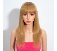 Rebecca Fashion Parrucche dritte bionde miele da 40 cm con frangia parrucche per capelli umani per donne nere Nessuna parrucca frontale in pizzo 10A capelli vergini brasiliani senza colla parrucca