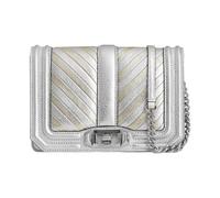 Rebecca Minkoff Chevron Quilted Small Love Crossbody, Tracolla Donna, Multicolore/Argento, Einheitsgröße