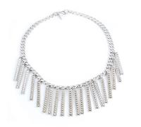 Rebecca Minkoff Color Argento Piramide Runway Id Collana Bavaglino