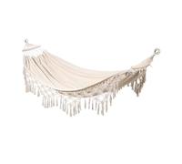 Rebecca Mobili Amaca da Giardino, Poltrona Amaca, Beige, Policotone Canvas, Carico Max 200 kg, Robusta, con Sacca da Trasporto, Kit Fissaggio Incluso - Lunghezza Seduta: 200 cm - Art. RE7177