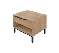 Rebecca Mobili Comodino 1 Cassetto (Marrone e grigio antracite)