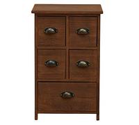 Rebecca Mobili Comodini Mobile bagno Cassettiera Marrone Retrò Vintage 66x40x30 - RE4107