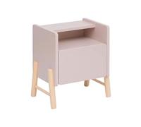 Rebecca Mobili Comodino per Cameretta, Comodino Montessori, Rosa Marrone, MDF Pino, con Bordi Arrotondati, Stabile, Organizzazione Cameretta - Misure HxLxP: 49 x 43 x 30 cm - Art. RE7129