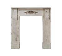 Rebecca Mobili Cornice Decorativa Decorazione Caminetto Legno Grigio Design Shabby Sala Home Decor - Misure HxLxP: 98,5x96,5x22,5 - Art. RE4864