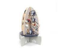 Rebecca Mobili Gioco Razzo Spaziale per Bambini, Giocattoli in Legno, Gioco di Ruolo Montessoriano, per Bambini 3 4 5 Anni, Idea Regalo per Bambini - Misure HxLxP: 30 x 22 x 22 cm - Art. KR9013