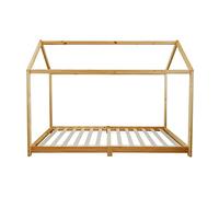 Rebecca Mobili Letto Montessori Bambini, Lettino Cameretta Bambini, Forma Casetta, Legno Di Pino, Design Nordico, Rete Con Doghe 90 x 200 cm - Art. RE6763