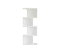 Rebecca Mobili Libreria da Parete, Scaffale per Soggiorno, Bianco, Truciolato, con 4 Ripiani e 8 Vani, Design Moderno - Misure HxLxP: 125 x 50 x 25 cm - Art. RE7223