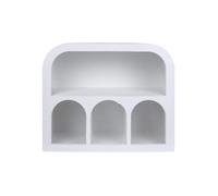 Rebecca Mobili Mensola da muro, Scaffale da Parete, Bianco, in MDF, Stile Moderno - Misure HxLxP: 30,5 x 35,5 x 14 cm- Art. RE7268
